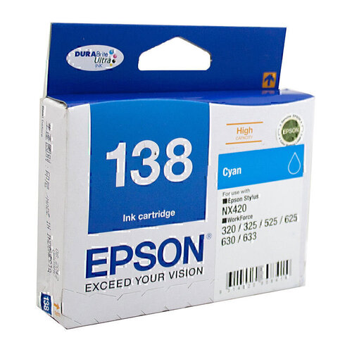 Genuine Epson 138 Cyan