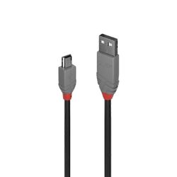 Lindy 5m USB-A 2.0 to Mini-B Cable - Anthra Line