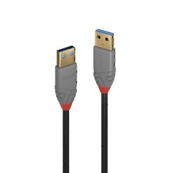 Lindy 0.5m USB-A 3.0 Cable - Anthra Line