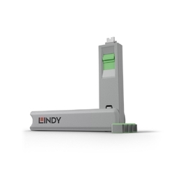 Lindy USB-C Port Blockers &amp; Key - 4 Pack (Green)
