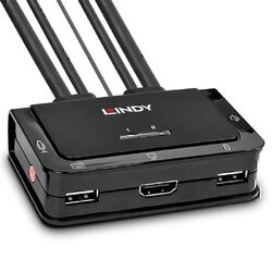 Lindy 2 Port HDMI 2.0 - USB-A 2.0 &amp; Audio KVM Switch