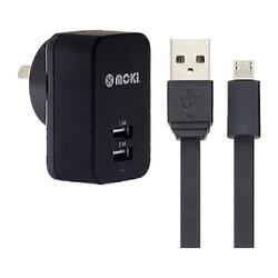 Moki Micro-USB Syncharge Cable + Wall