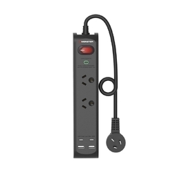 Monster Dual Socket Surge Protector Board with USB-C &amp; USB-A Ports