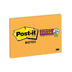 Post-It Lined Super Sticky Notes Rio De Janeiro 203 x 152mm 4-Pack