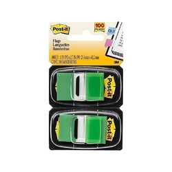 Post-It Flags Green 25 x 43mm 2-Pack - Box of 6