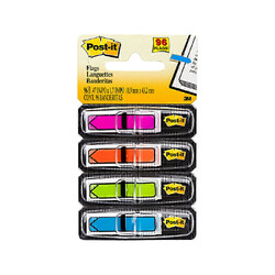 Post-It Arrow Flags Bright Colours 12 x 45mm 4-Pack - Box of 6