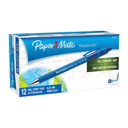 Paper Mate FlexGrip Retractable Ballpoint Pen 1.0mm Blue - Box of 12