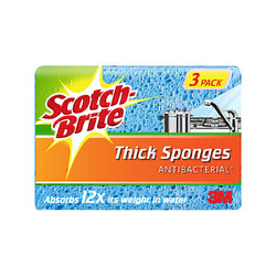 Scotch-Brite Thick Antibacterial Sponge 3-Pack - Box of 8