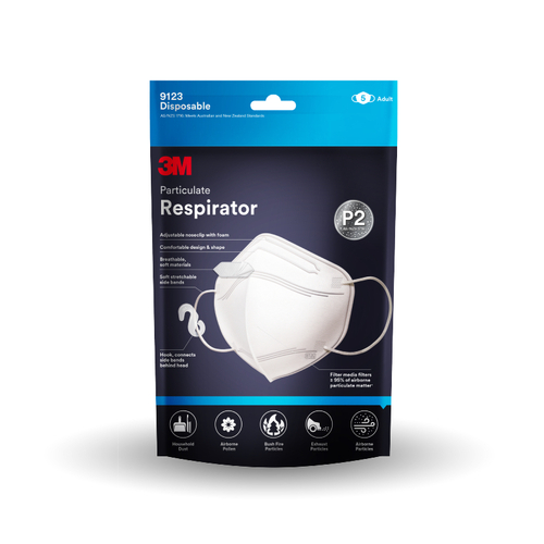 3M 9123EN-5 P2 Disposable Particulate Respirator 5-Pack