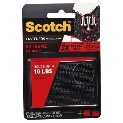 Scotch Extreme Fastener Strips 25 x 76mm 2-Pack - Box of 6