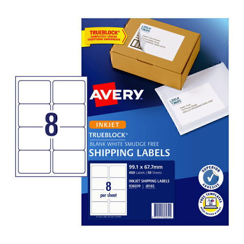 Avery Inkjet Label (8 Up) - Pack of 50