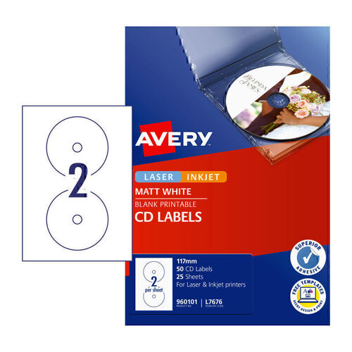 AV LIP Label CD/DVD L7676 Bx50