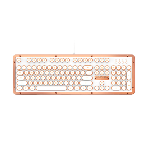 Azio Wired Retro Classic Keyboard - Posh