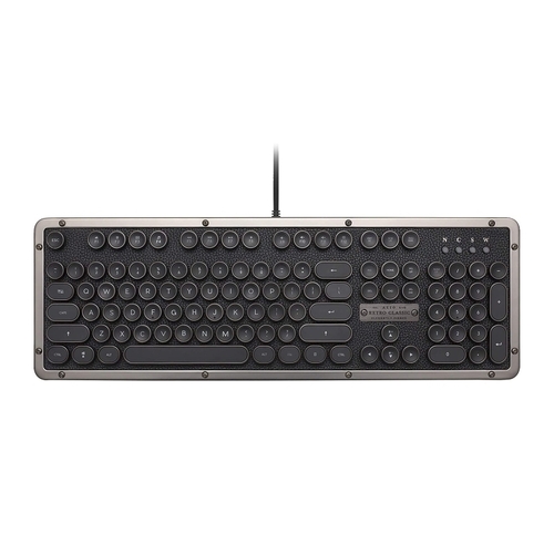 Azio Wired Retro Classic Keyboard - Black