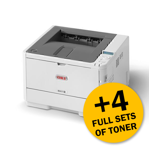 OKI B412DN Mono Laser Printer Bundle