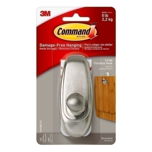 Command 17063-BN Large Timeless Hook - Box of 4