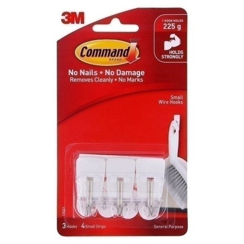 Command Small Utensil Hooks 3-Pack - Box of 6