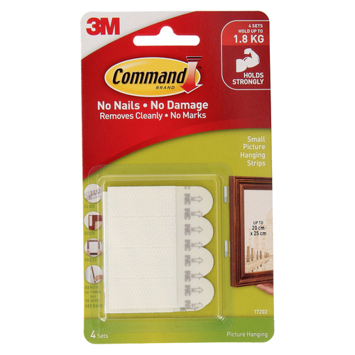 Command 17202 Small Picture Hanging Strips 4-Pack - Box of 9