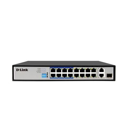 D-Link 18-Port PoE Switch with 16 PoE Ports (8 Long Reach 250m)