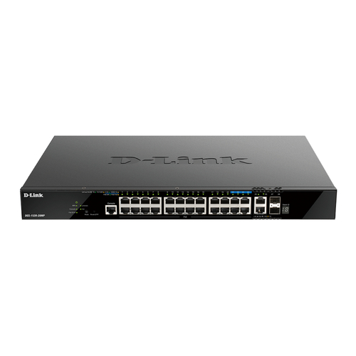 D-Link 28-Port Gigabit Smart Managed Stackable Layer 3 Switch with 4 10Gb Ports