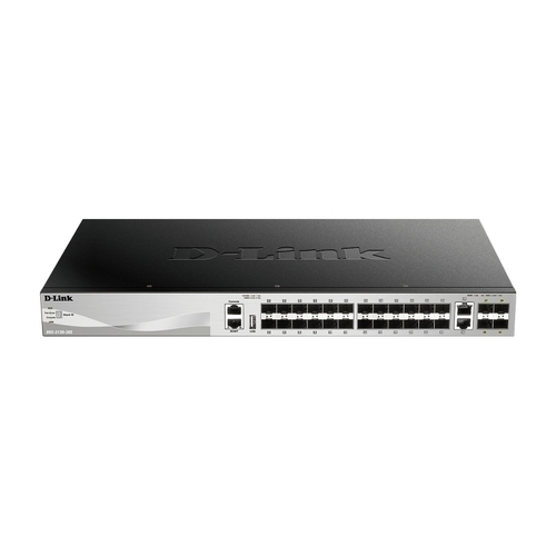 D-Link 30 port Stackable Gigabit SFP Layer 3+ Switch with 6 10GbE ports