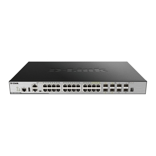 D-Link 28-Port Layer 3 Stackable Gigabit Switch with 4 10GbE Ports