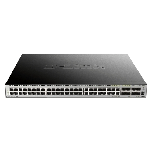 D-Link 52-Port Layer 3 Stackable Gigabit PoE Switch with 4 10GbE Ports