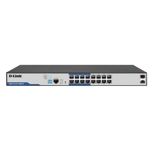 D-Link 18-Port Gigabit Smart Managed PoE+ Switch with 16 PoE+ Ports (8 Long Reach)