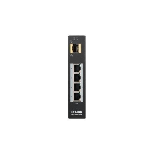 D-Link 5-Port Gigabit Industrial PoE Switch with 1 SFP port