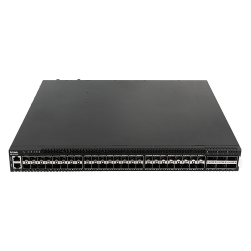 D-Link 54-Port 10-Gigabit Layer 3 Stackable Switch with 48 SFP+ &amp; 6 QSFP+/QSFP28 Ports