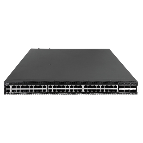 D-Link 54-Port 10-Gigabit Layer 3 Stackable Switch with 48 10GBASE-T &amp; 6 QSFP+/QSFP28 Ports