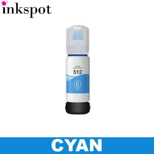 Epson Remanufactured T512 CyanEco Tank Ink Bottle