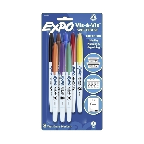Expo Assorted White Board Marker Fine Tip 8 Pack
