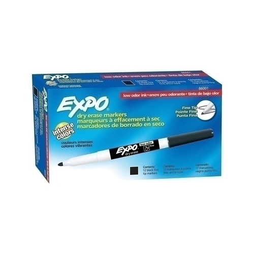 Expo Whiteboard Marker Dry Erase Fine Tip Blue - Box of 12
