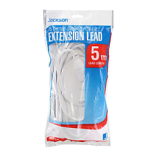 Jackson Extension Lead 5m White