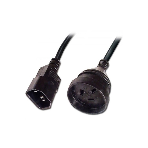 Lindy 1 m IEC C14 to 3-pin Power Cable