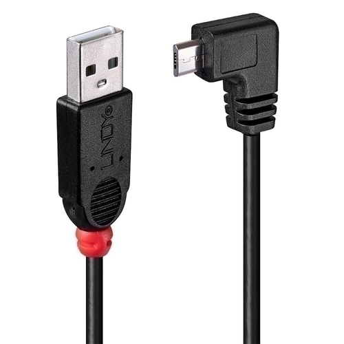 Lindy 1m USB-A 2.0 to Micro-B 90-Degree Cable