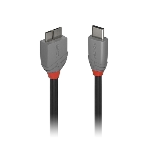 Lindy 0.5m USB-C to Micro-B Cable - Anthra Line