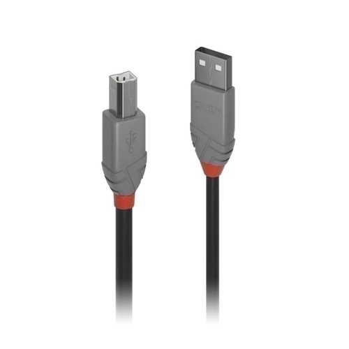 Lindy 10m USB-A 2.0 to USB-B Cable - Anthra Line