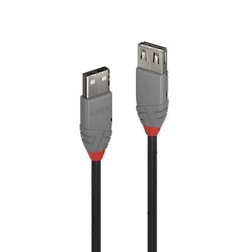 Lindy 1m USB-A 2.0 Extension Cable - Anthra Line