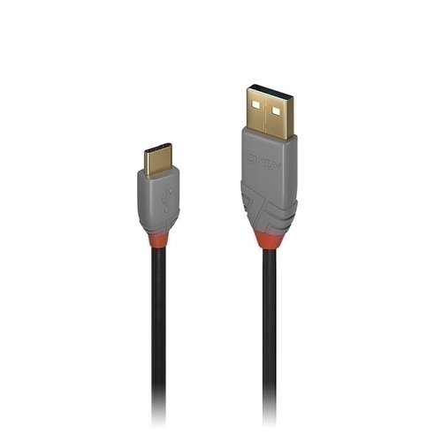 Lindy 0.5m USB-A 2.0 to USB-C Cable - Anthra Line