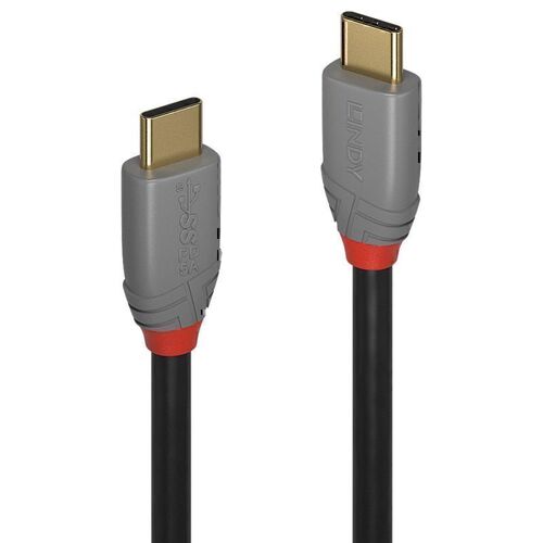Lindy 0.5m USB-C 3.1 Cable - 5A PD - Anthra Line