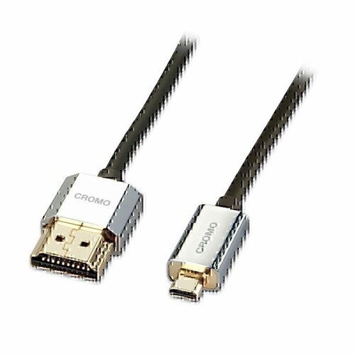 Lindy 3m Active HDMI to Micro HDMI Slim Cable - Cromo Line