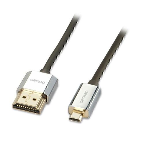 Lindy 0.5m HDMI to Micro HDMI Slim Cable - Cromo Line
