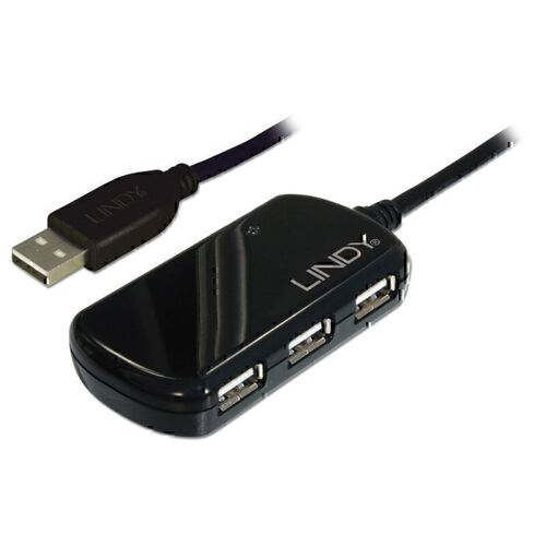 Lindy 8m 4 Port USB-A 2.0 Active Extension Pro Hub