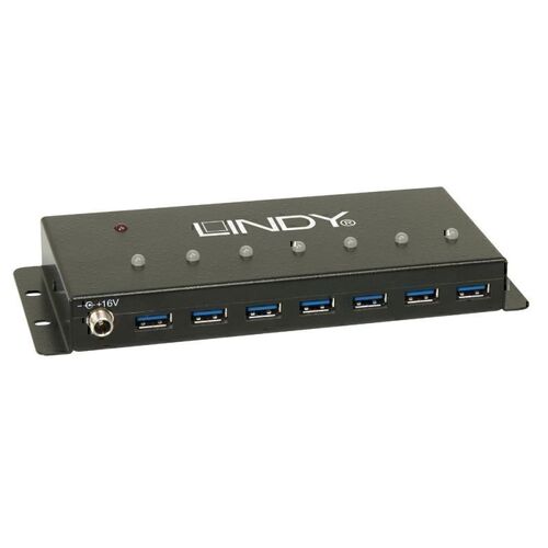 Lindy 7 Port USB-A 3.0 Industrial Hub