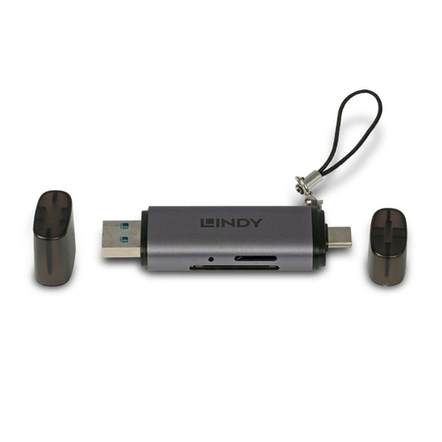 Lindy USB-A / C SD & Micro SD Card Reader