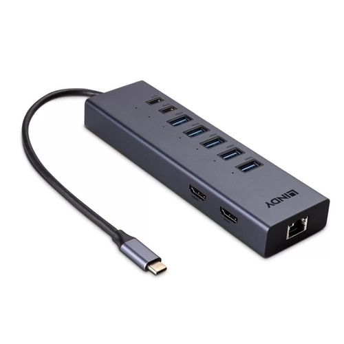 Lindy DST-Mini Duo USB-C Mini Laptop Docking Station - 4K HDMI