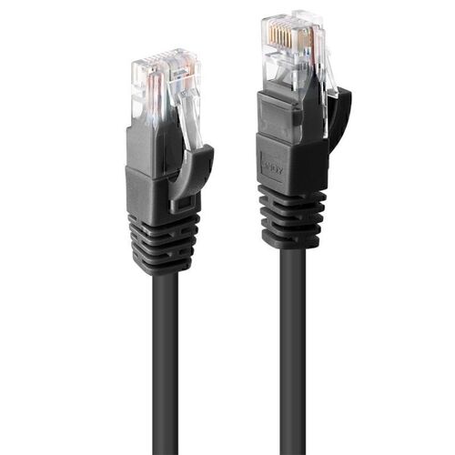 Lindy 0.3m CAT6 U/UTP Gigabit Network Cable - Black
