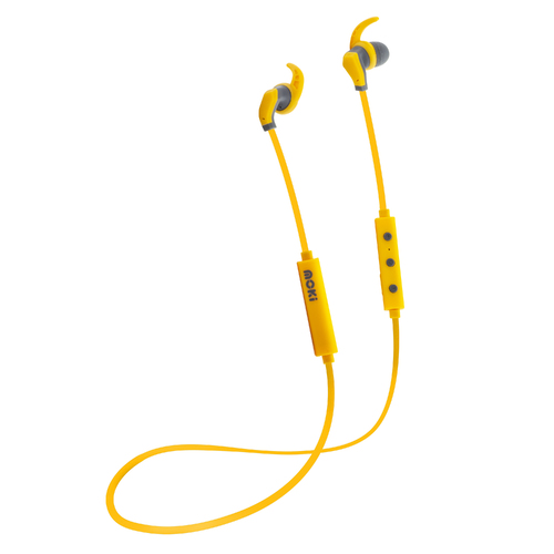 Moki Hybrid Bluetooth Earphones - Yellow 